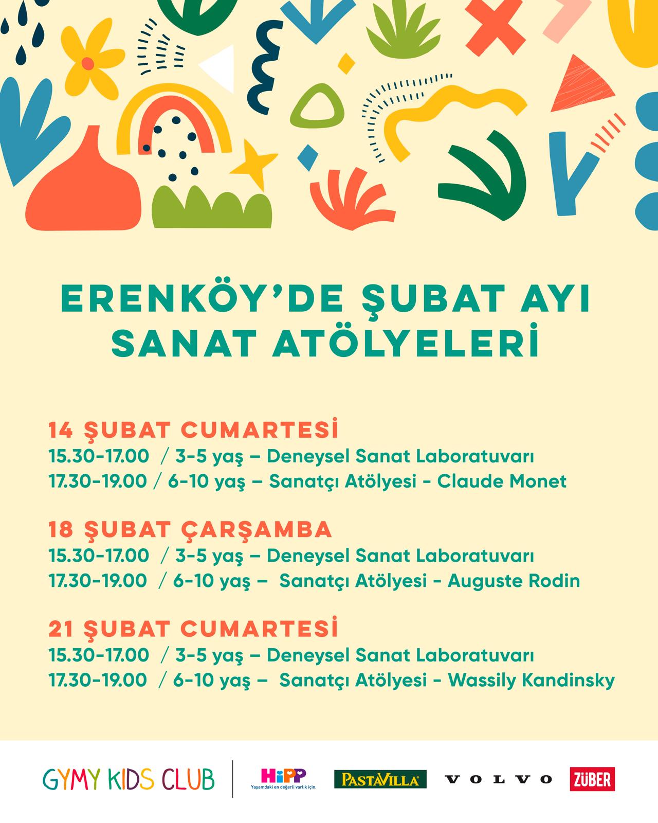 Erenköy'de Şubat Ayı Sanat Atölyeleri