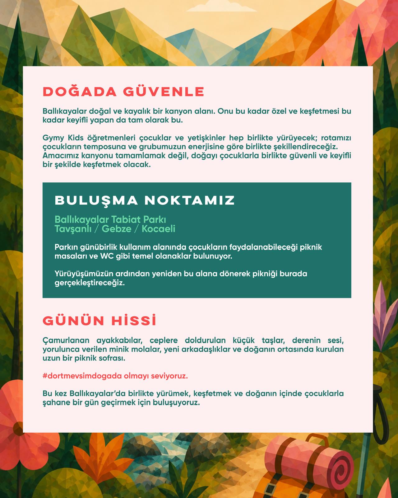 Ballıkayalar Çocuklarla Trekking ve Piknik Günü